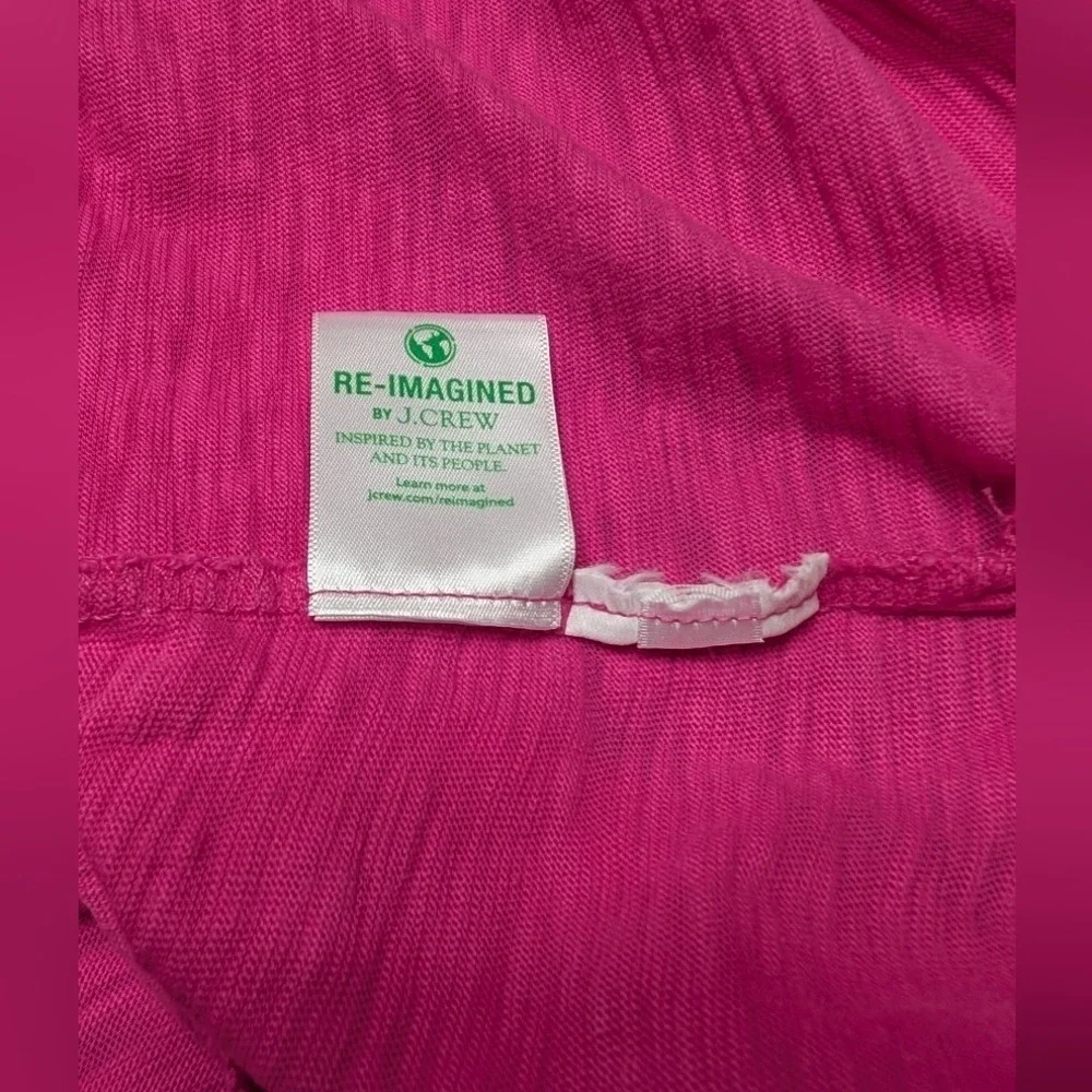 J. Crew Factory Vivid Pink Sleeveless Mini Casual Cotton‎ Tank Dress Size Small